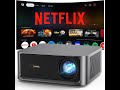 Prime big deal: HAPPRUN 4K UHD Smart Projector: 2500 ANSI Lumen, Netflix Licensed &amp; Dolby Audio