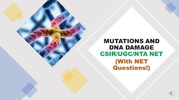 MUTATION AND DNA DAMAGE WITH CSIR/NTA QUESTIONS!!