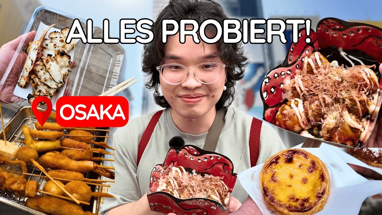 Ich esse alles in Japans bestem Streetfood-Viertel 🇯🇵 (Osaka Foodguide)
