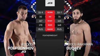 картинка: Алексей Полпудников vs. Абдул-Рахман Дудаев | Alexey Polpudnikov vs. Abdul-Rakhman Dudaev | ACA 154