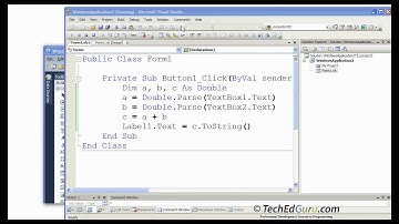 VB Beginner 8 - Windows Application, Simple Calculator