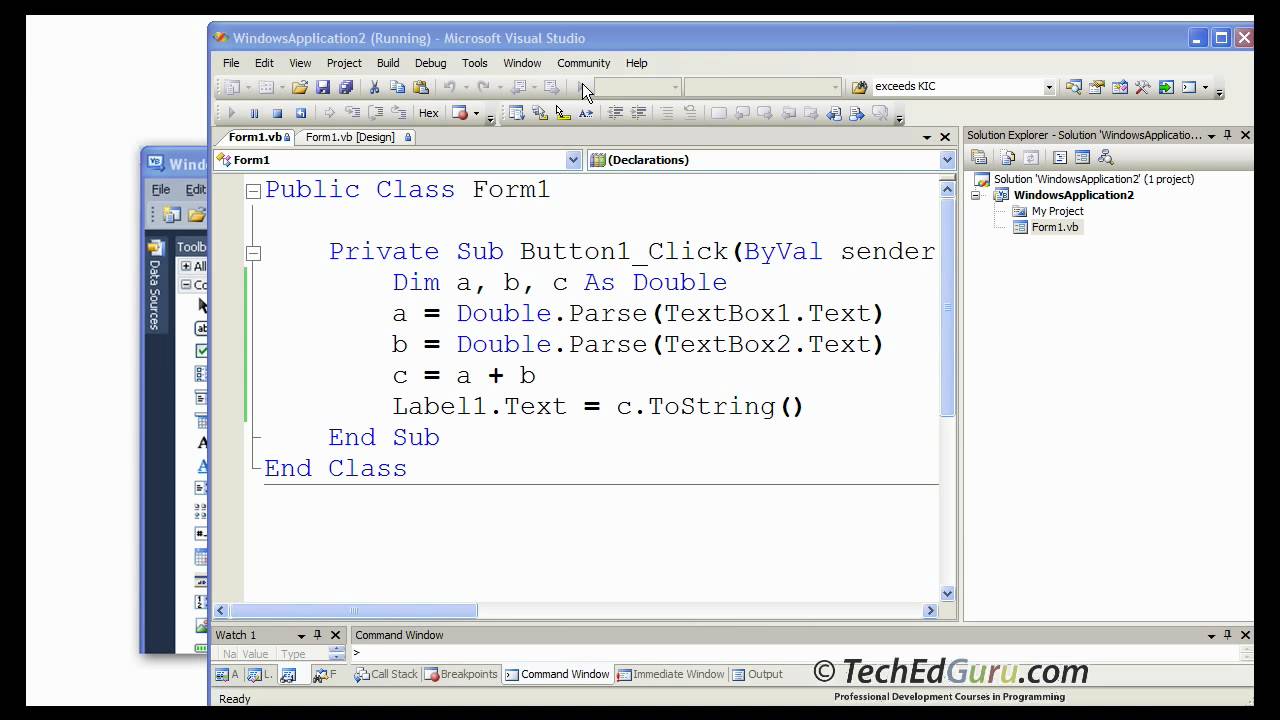 VB Beginner 8 - Windows Application, Simple Calculator - YouTube