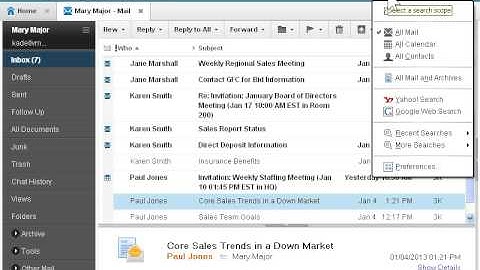 IBM Notes 9 Social Edition Search Mail and Archives at the Same Time