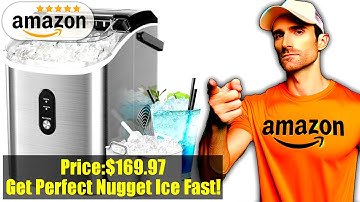 Order Kndko Nugget Ice Maker Countertop,Crushed Ice Maker with Chewable Ice,Fast Ice Making