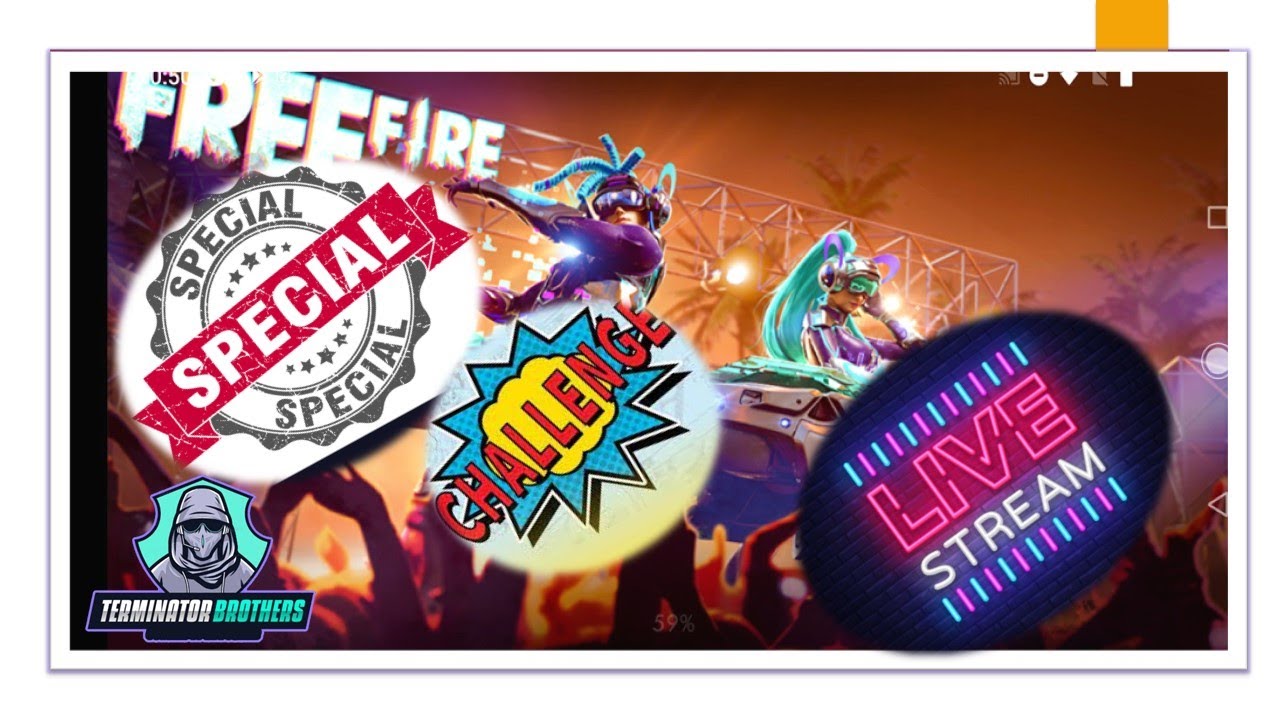 REDEEM CODE GIVEAWAY | SPECIAL CHALLENGE LIVE STREAM | Free fire Live | Terminator Brothers