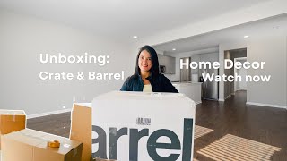 UNBOX WITH ME: What i got from Crate & Barrel @crateandbarrel #crateandbarrel #homedecor #haul #yt
