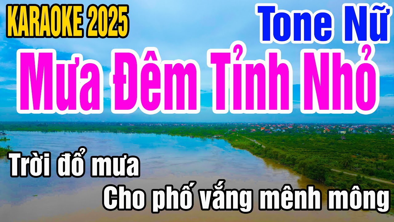 Karaoke Mưa Đêm Tỉnh Nhỏ Tone Nữ Nhạc Sống Gia Huy Bolero