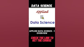 Applied Data Science   1 Overview