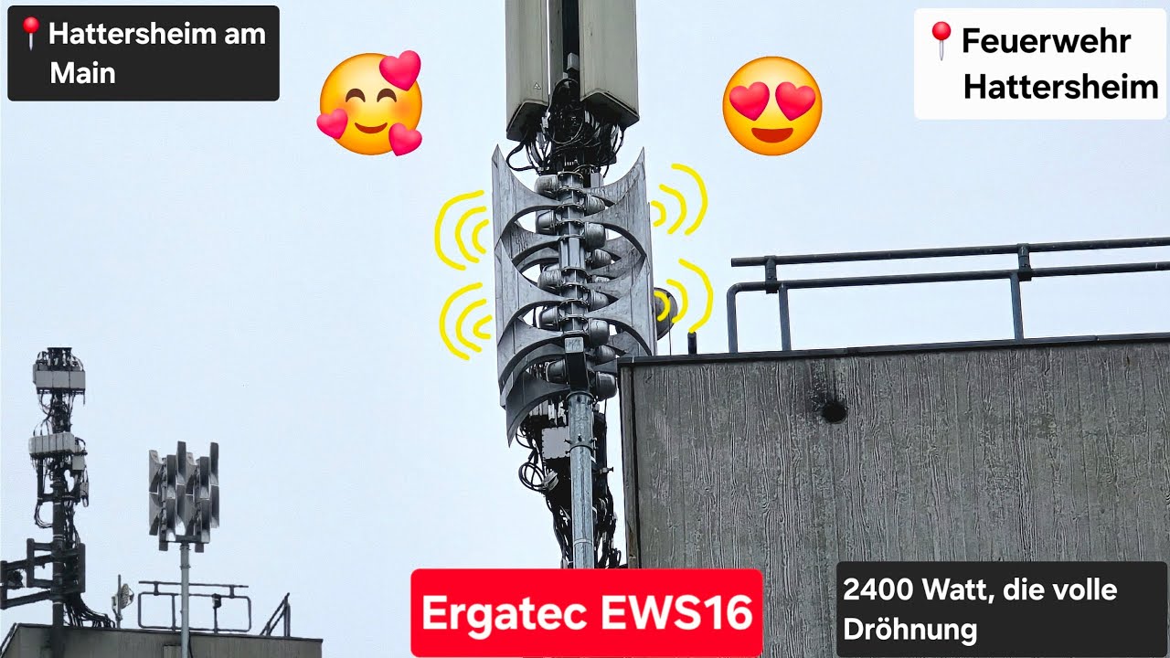 Sirenenprobe einer Ergatec EWS16 | Monatlicher Probealarm MTK | 📍Hattersheim am Main | 05.02.25