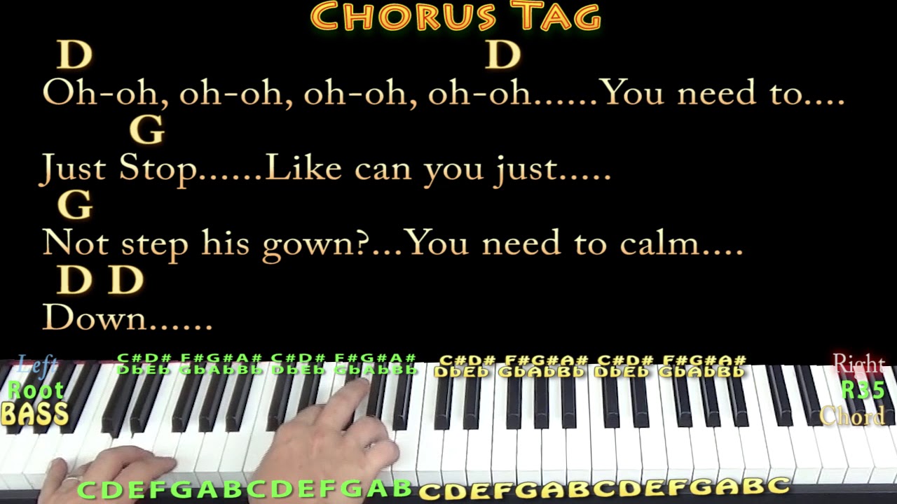 You Need To Calm Down Taylor Swift Piano Cover Lesson With Chordslyrics