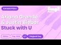 Ariana grande justin bieber  stuck with u karaoke piano