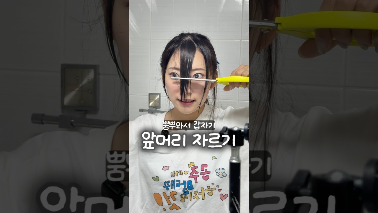 또 도진 앞머리병💦갑지기 잘라버림