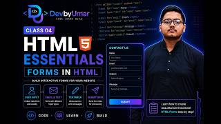 Learn HTML #4: HTML Forms | Input, Label, Checkbox, Radio & Submit Button