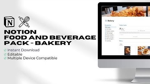 Bakery Business Notion Template