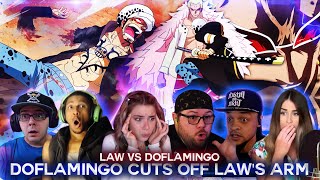 Doflamingo Cuts Off Law's Arm ! Law Vs Doffy ! Reaction Mashup