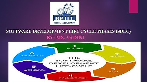 Phases of Software Development Life Cycle | By: Ms. Vadini | CSE Department | RPIIT Academics