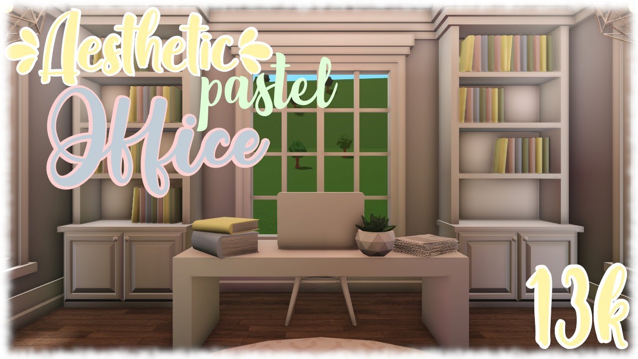 Aesthetic Pastel Office 13K (ROBLOX BLOXBURG build) YouTube