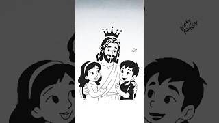 ✝️  Jesus Christ stencil Art' Drawing | Black Ink Drawing 🫟
