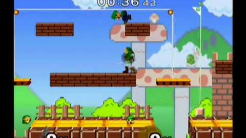 Melee - Level nine CPU Link turns to the music (aka stuck in infinite loop on Mushroom Kingdom 1)