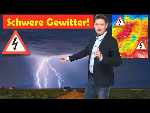 Warnung: Schwergewitterlage! Unwetter möglich, danach Temperatursturz in Deutschland!