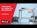 Vídeo: Fregadero con 1 Seno Derecha con Estante 1000x700x850 mm Desmontable (201) Romux