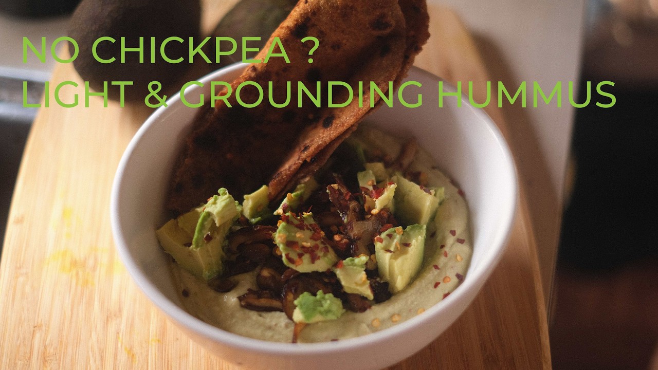 5-Minute Light & Grounding Avocado Hummus with Caramelized Shiitake