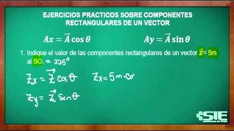 Componentes Rectangulares De Un Vector Ejercicio 1