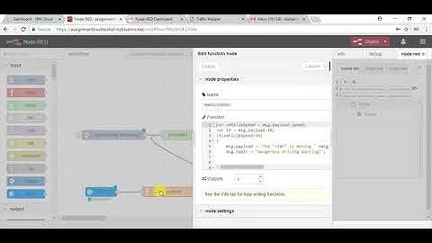 node-RED email notification when vehicle exceeds the limit