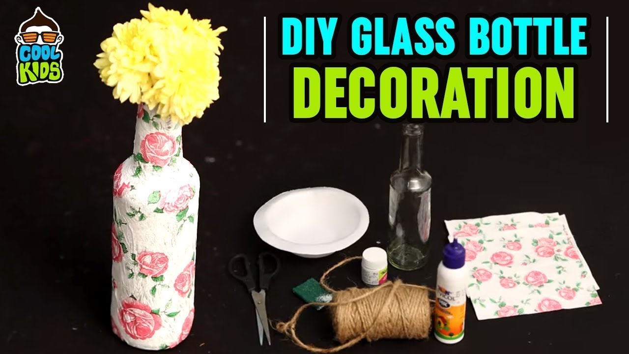 DIY Glass Bottle Decoration | Easy Bottle Crafts Ideas | Bottle Flower
