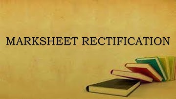 Rectification of Marksheet, Calcutta University