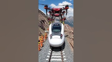 Ai Railway Construction via Drones: The Technology of the Future! #drone #automobile #technology