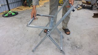 Great idea for a smart craftsman's folding chair / DIY smart folding metal chair