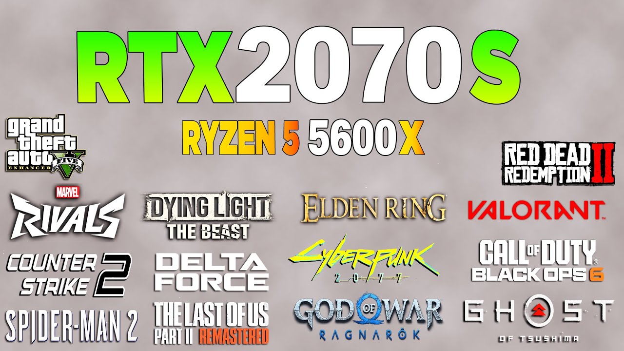 RTX 2070 Super + Ryzen 5 5600x - Test in 15 Games 1440p - YouTube