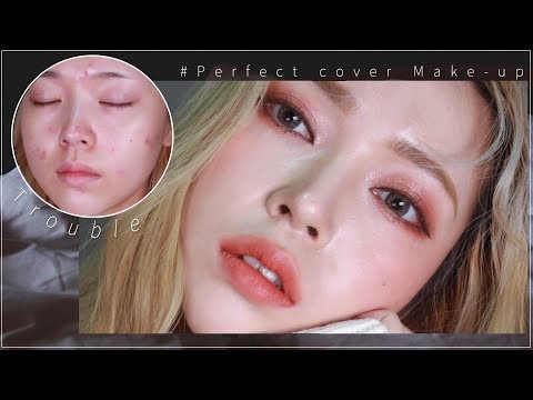 트러블 완벽커버! 자몽설탕차 메이크업❣️ Perfect Cover Make-up / 에이블리 Avley