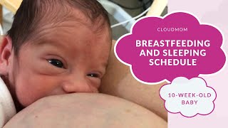 10-Week-Old Baby: Breastfeeding and Sleeping Schedule | Subt. ENG/ FR/ ES/ ZHO_CN | CloudMom