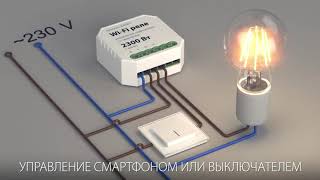 Wi-Fi реле 2 канала х 1150 Вт wf002 wifi