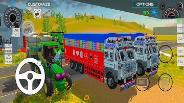 Drive harvester 1and truck3 2🚛Uploading4 Wheat floursinTractorTrolley#truck#tractor #farming #gaming