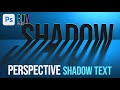Photoshop create a dynamic perspective shadow text effect