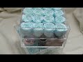 ASMR Soft Whisper Review 🩵 Passion Crystal Baby Blue Preserved Roses