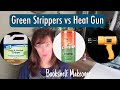 Green Strippers vs Heat Gun to restyle a bookshelf
