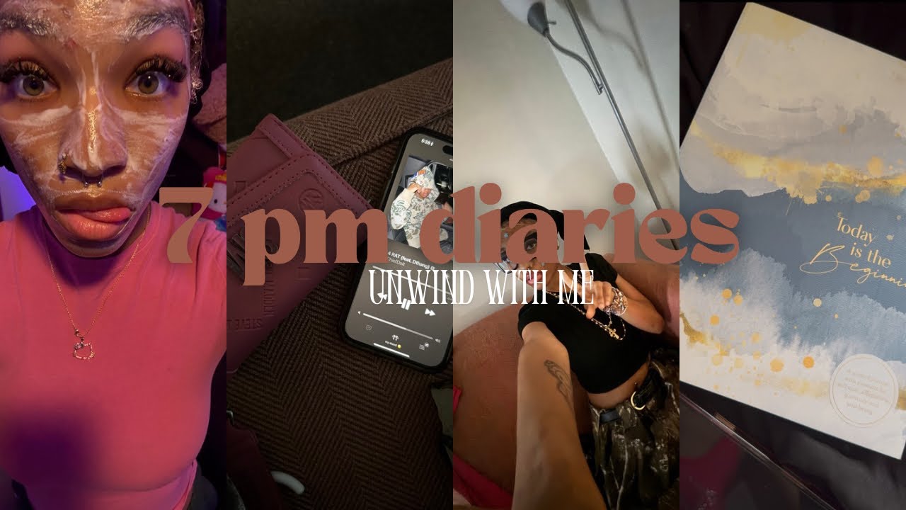 7 PM DIARIES (unwind with me) | skincare, journaling, self care | lindsey b.