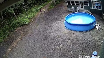 Time lapse video of installation Intex Easy Set Pool 3000GPM pump  Wood  burning heater