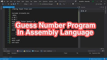Guess Number Program in Assembly Language || Lecture No 10 || Irvine32 ||MASM