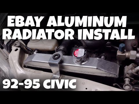 1995 CIVIC DNA Motoring aluminum radiator install