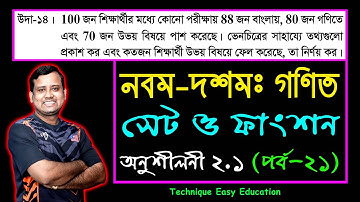 SSC Math Chapter 2.1 (Part-21) || Nine Ten Math 2.1 || Class 9-10 Math || Set || সেট ও ফাংশন