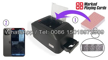 Two Decks Shuffler Scanning Camera for Barcode Marked Cards in Poker Games