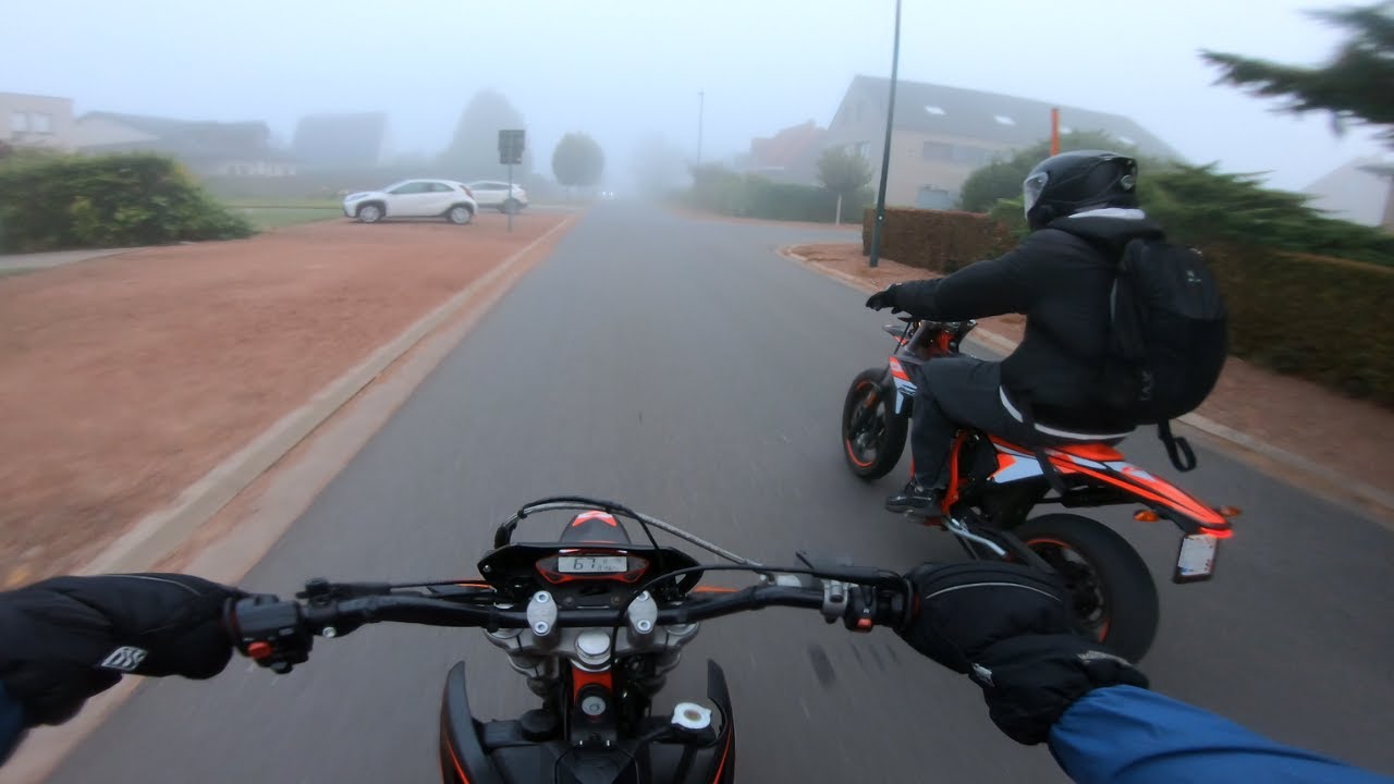Freezing Morning Ride to School | Beta RR 50 POV