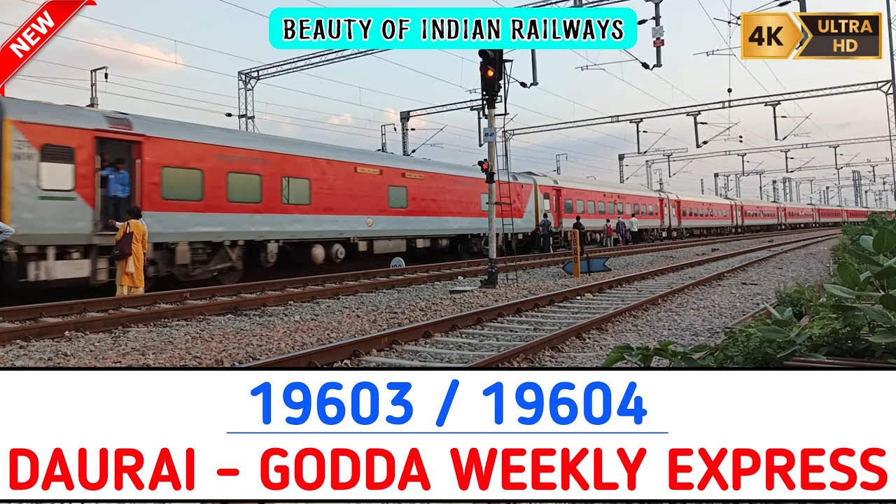 19603 / 19604 DAURAI - GODDA - DAURAI WEEKLY EXPRESS TRAINS ARRIVING AT RINGAS JUNCTION