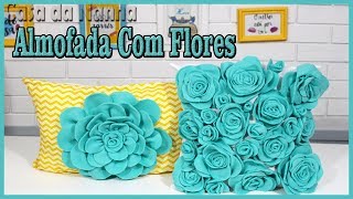 Almofada Com Aplicações de flores