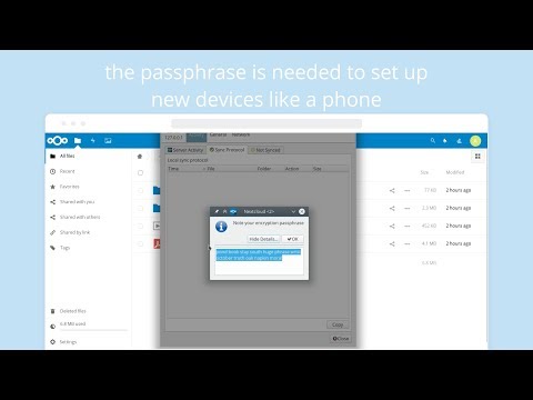 Nextcloud 13: tech preview of End-to-end encryption in action